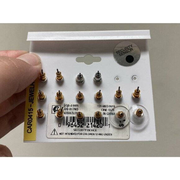 Carole Inc. - Multi Shape Rhinestone Stud Earrings Set - Picture 4 of 4